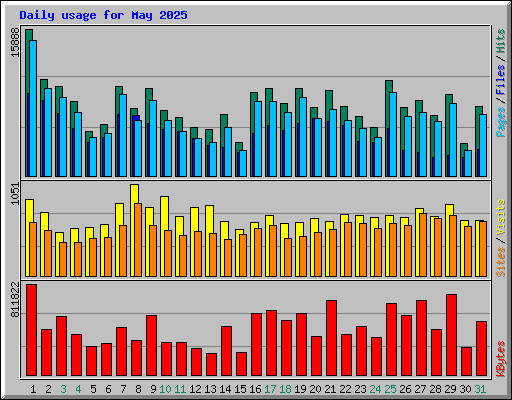Daily usage for May 2025