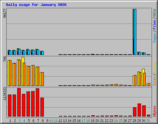 Daily usage for January 2026