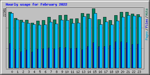 Hourly usage for February 2022