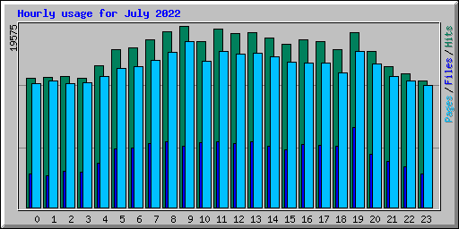 Hourly usage for July 2022