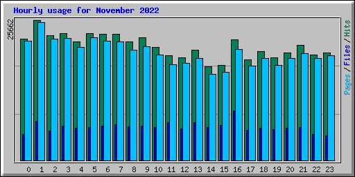 Hourly usage for November 2022