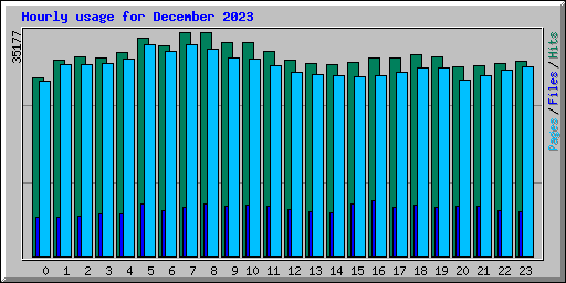 Hourly usage for December 2023