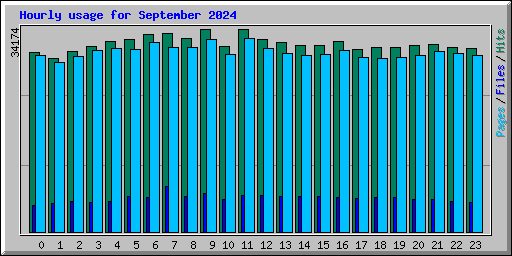 Hourly usage for September 2024