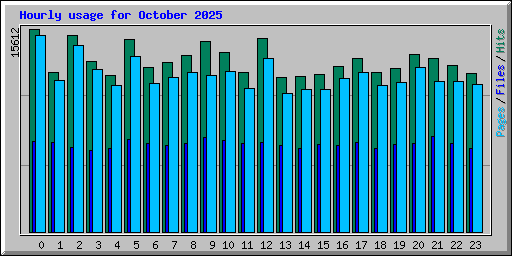 Hourly usage for October 2025